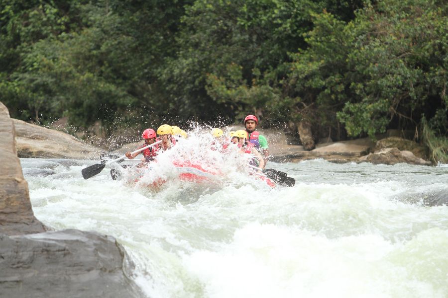 Water rafting at Kithulgala in Sri Lanka 